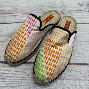 Respoke Halina Mule Espadrilles Size 40 US 9.5 - 10 Orange Pink Multi Hermes